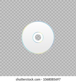 Realistic compact CD, DVD disc. Vector.