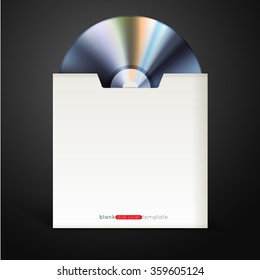 realistic compact disc with cover, eps10 vector illustration