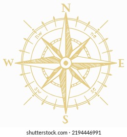 Realistic Compass Ai Vector Illustration