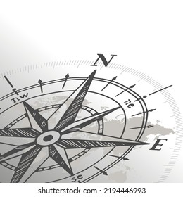 Realistic Compass Ai Vector Illustration