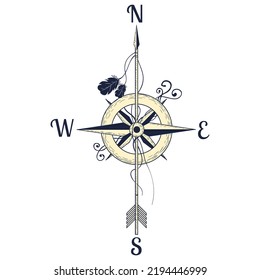 Realistic Compass Ai Vector Illustration