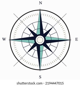 Realistic Compass Ai Vector Illustration