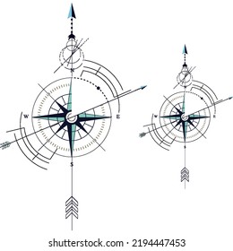 Realistic Compass Vector Ai Illustration