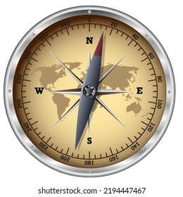 Realistic Compass Vector Ai Illustration Stock Vector (Royalty Free ...