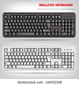 Realistic Computer Keyboard Vector