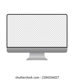 Realistic computer monitor mockup. Vector illustration
