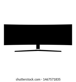 Realistic computer monitor, screen isolated on white background. simple icon Vector illustration