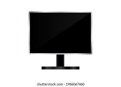 Monitores de computadora realistas aislados de fondo blanco. Burla de vectores. Ilustración vectorial.
