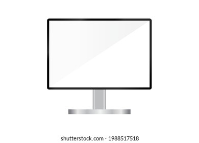 Realistic computer monitors are isolated on white background. Vector mockup. Vector illustration.