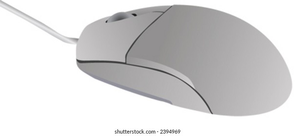 Realistic computer mouse, vector illustration