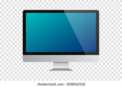 Realistic computer or pc monitor. Premium Vector