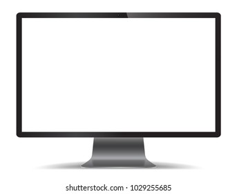 A Realistic Computer Screen Isolated On A White Background