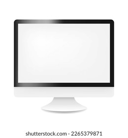 Realistic computer screen.Monitor Display. Vector