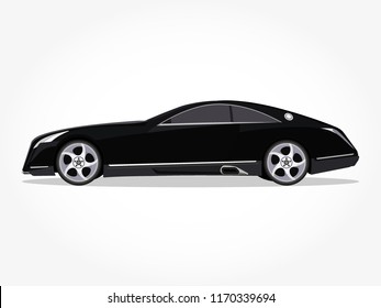 realistic cool black car detail