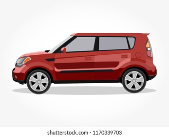 realistic cool red car detail