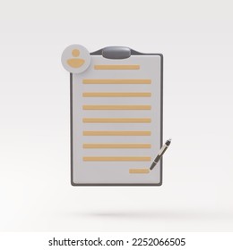 Realistic Copywriting, writing icon. Document and pens. Vector illustration.