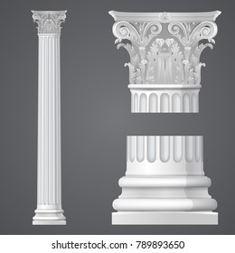 Realistic Corinthian column