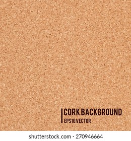 Realistic Cork Board Texture Background. Abstract Vector Illustration.