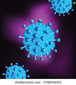 Realistic coronavirus concept vector illustration