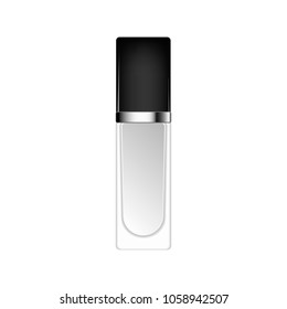 Realistic Cosmetic bottle can container for cream, soap, liquid soap, essential oil or perfume and other cosmetics. Template For Mock up Your Design. vector illustration.