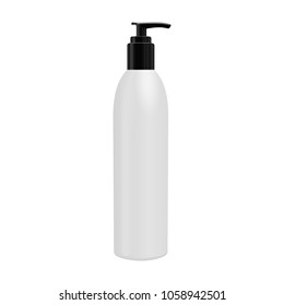 Realistic Cosmetic bottle can sprayer container. Dispenser for cream, soap, and other cosmetics. Template For Mock up Your Design. vector illustration.