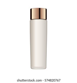 Realistic Cosmetic bottle. Container for cream, foams and other cosmetics. Template For Mock up Your Design. vector illustration.