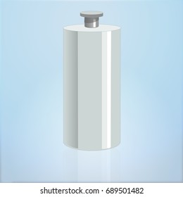 Realistic cosmetic bottle, container. Dispenser for cream, soups, foams and other cosmetics. Vector illustration
