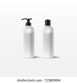 Realistic cosmetic bottle mock up. 
