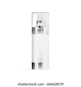 Realistic Cosmetic Bottle Package Template. EPS10 Vector
