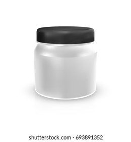 realistic cosmetic container isolated on white background. vector illustration