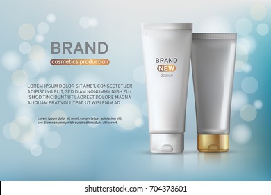 Realistic Delicate Cosmetic Ads Banner Template Stock Vector (Royalty ...