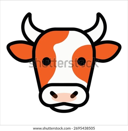 Realistic Cow Head Vector Illustration Design