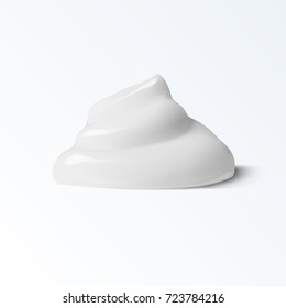 Realistic Cream Isolated On White Background. EPS10 Vector