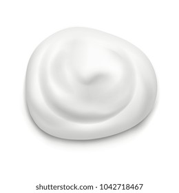 Realistic Cream on white background. 