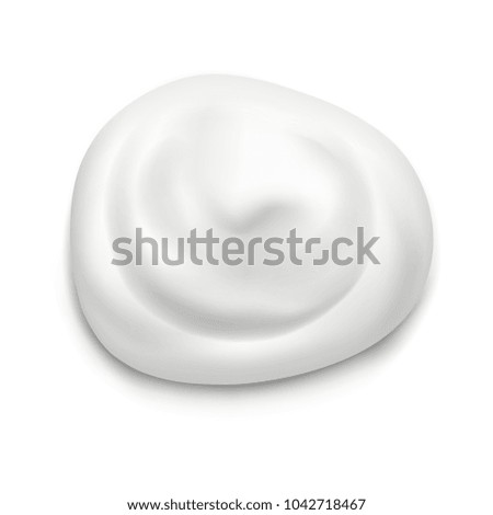 Realistic Cream on white background. 