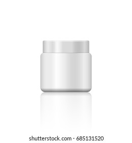 Realistic cream package with reflect