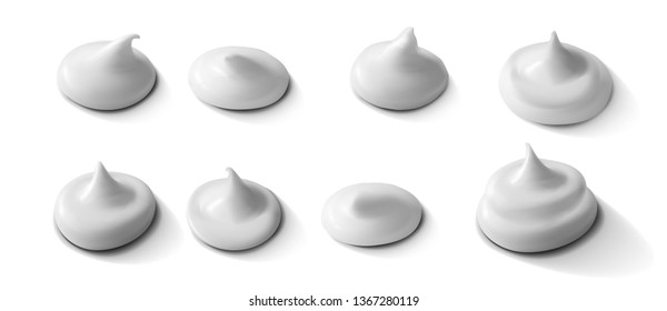 Realistic Cream Set Isolated On White Background. EPS10 Vector