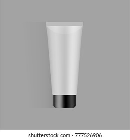 Realistic cream tube. Mock-up for product package branding.