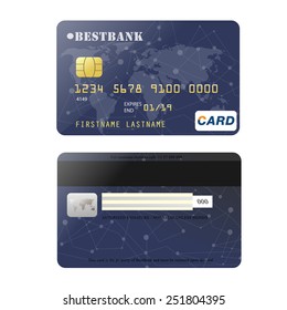 Realistic credit card for your design