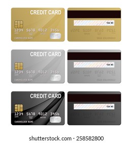 Credit Debit Card Design Template Vectorblue Stock Vector (royalty Free 