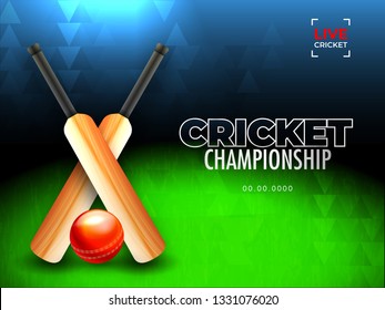 Realistic Cricket Bat Ball Illustration On Stock Vector (Royalty Free ...