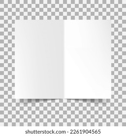 Hoja en blanco arrugada realista .Papel arruinado.Vector