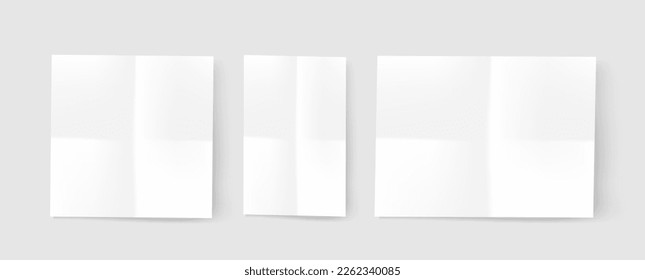 Realistic Crumpled Blank sheet .Crumpled paper.Vector