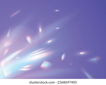 Realistic crystal rainbow effects background with composition of reflections light spots trails and traces of refraction vector illustration