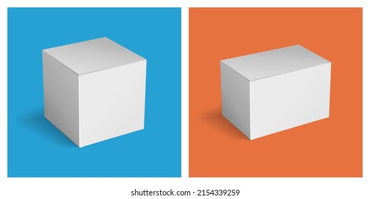 realistic cubic box for mockup
