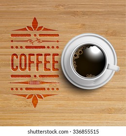 A realistic cup of coffee, vector