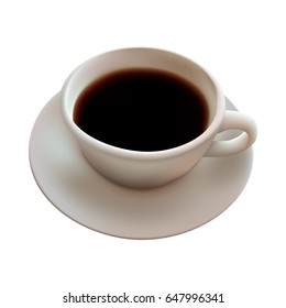 Realistic cup of coffee. Vector illustration