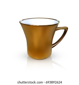 realistic cup isolated on white background. vector illustration