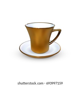 realistic cup isolated on white background. vector illustration