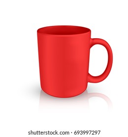 realistic cup isolated on white background. vector illustration